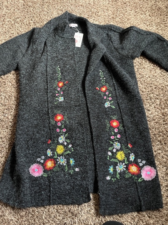 Kamana Sweaters - Kamana Charcoal Open Cardigan